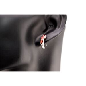 Vintage 925 Sterling Silver Tourmaline Gemstone Post Earrings